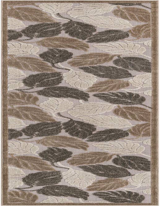 Detail image of 2' 7 x 10' Easy-Clean Botanical Indoor / Outdoor Runner Rug