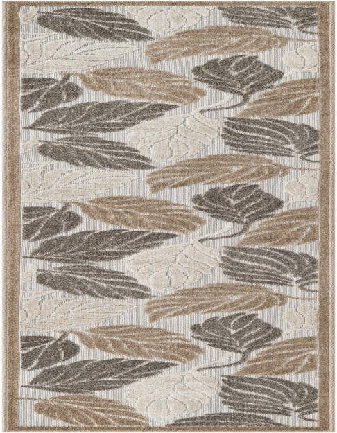 Detail image of 2' x 8' Easy-Clean Botanical Indoor / Outdoor Runner Rug