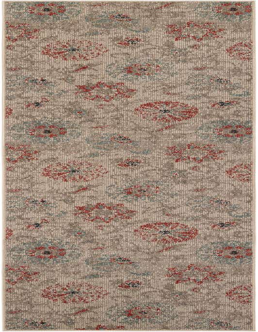 2' 7 x 10' Easy-Clean Botanical Indoor / Outdoor Runner Rug