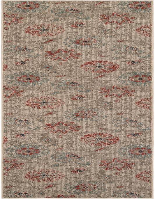 Detail image of 2' 7 x 10' Easy-Clean Botanical Indoor / Outdoor Runner Rug