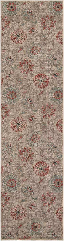 2' 7 x 10' Easy-Clean Botanical Indoor / Outdoor Runner Rug