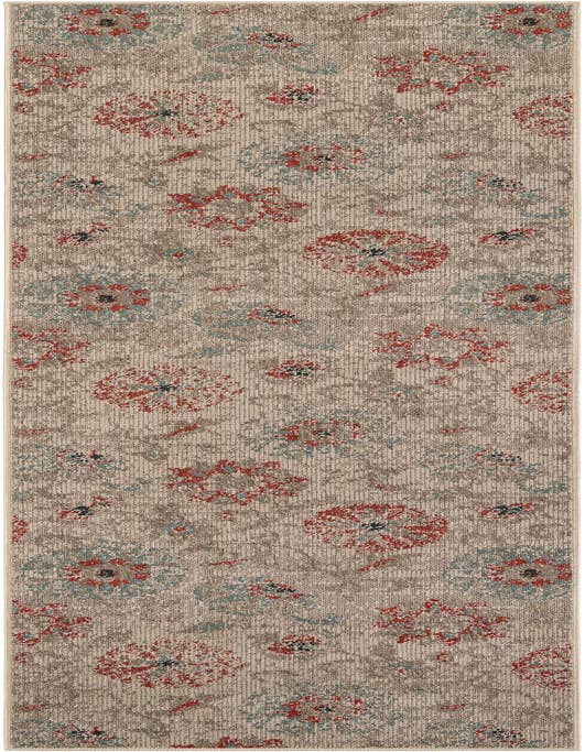 Detail image of 2' 7 x 12' Easy-Clean Botanical Indoor / Outdoor Runner Rug