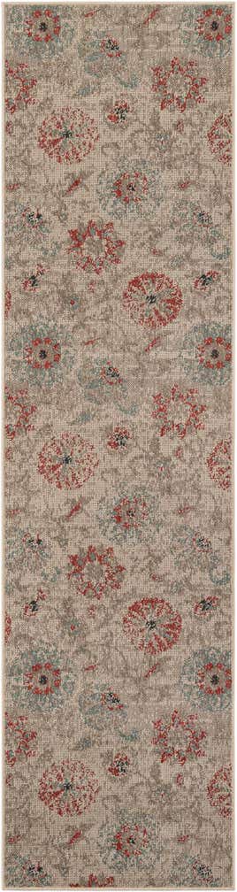 2' 7 x 12' Easy-Clean Botanical Indoor / Outdoor Runner Rug