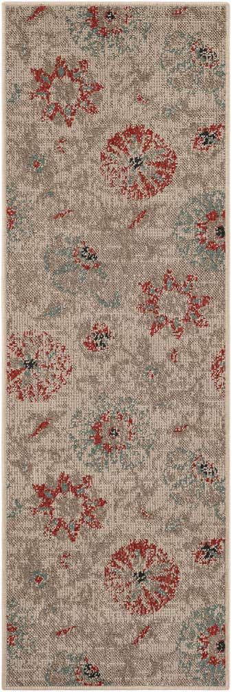 2' x 6' Easy-Clean Botanical Indoor / Outdoor Runner Rug