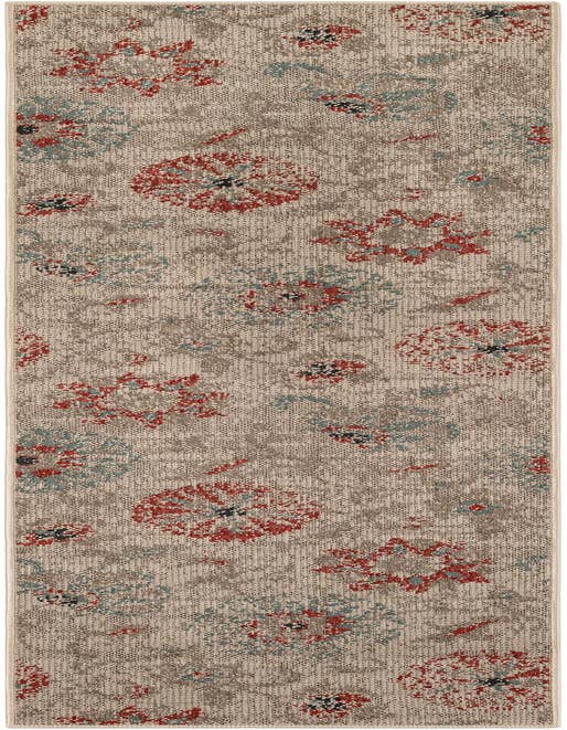 Detail image of 2' x 8' Easy-Clean Botanical Indoor / Outdoor Runner Rug