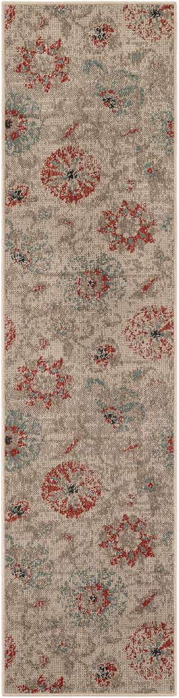 2' x 8' Easy-Clean Botanical Indoor / Outdoor Runner Rug