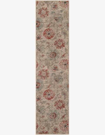 2' x 8' Easy-Clean Botanical Indoor / Outdoor Runner Rug