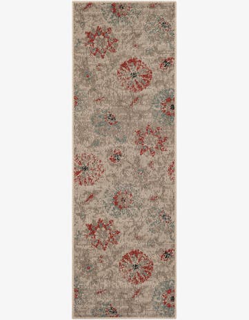 2' x 6' Easy-Clean Botanical Indoor / Outdoor Runner Rug