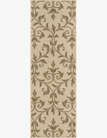 2' 2 x 6' Easy-Clean Botanical Indoor / Outdoor Runner Rug