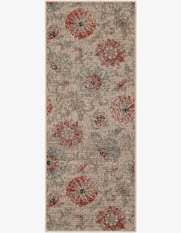 2' x 5' Easy-Clean Botanical Indoor / Outdoor Runner Rug