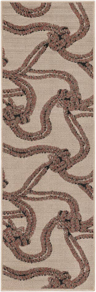 Detail image of 2' x 6' Easy-Clean Coastal Indoor / Outdoor Runner Rug