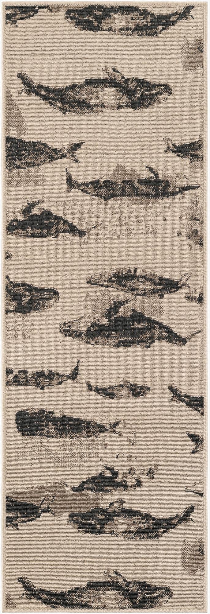 2' x 6'  Washable Coastal Indoor / Outdoor Runner Rug