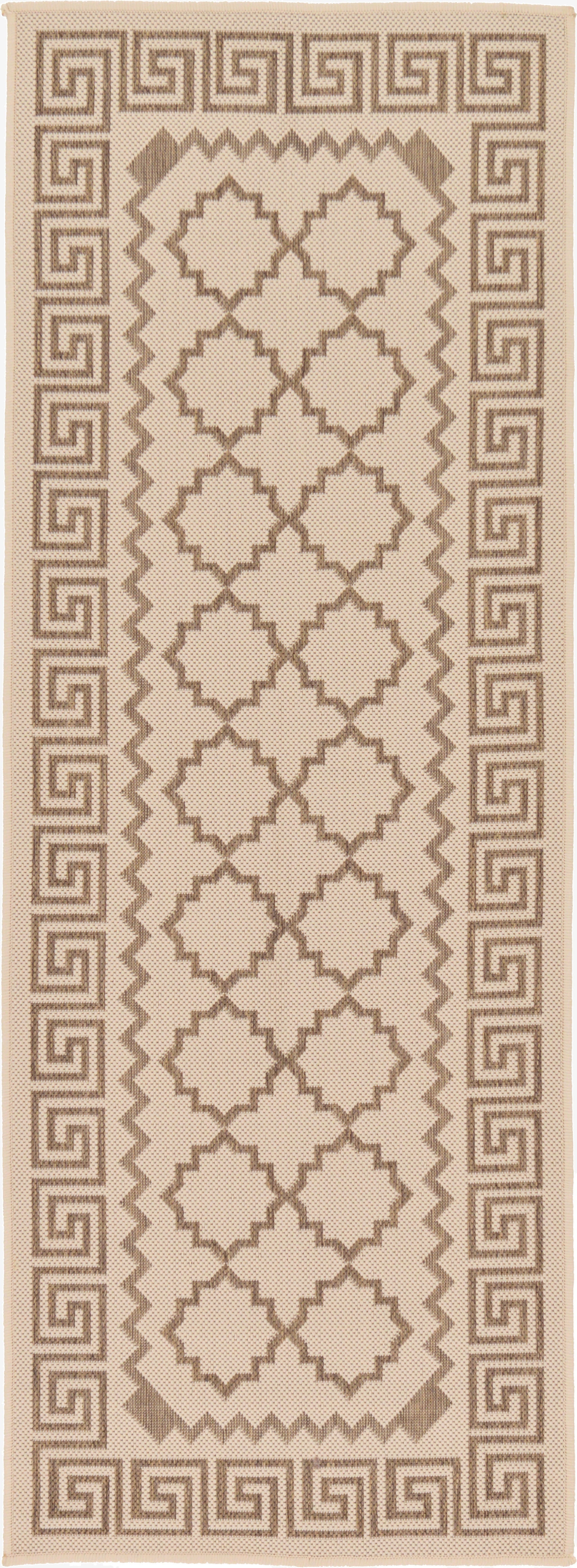 2' 2 x 6' Washable Lattice Indoor / Outdoor Runner Rug