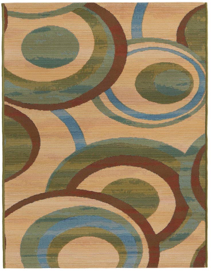 Detail image of 2' 7 x 5' 3 Easy-Clean Modern Indoor / Outdoor Runner Rug