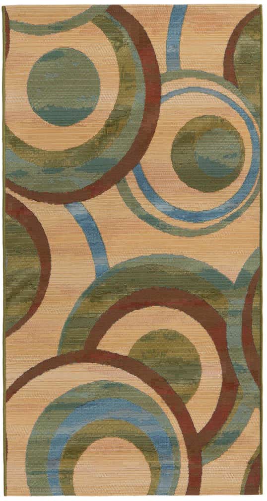 2' 7 x 5' 3 Easy-Clean Modern Indoor / Outdoor Runner Rug