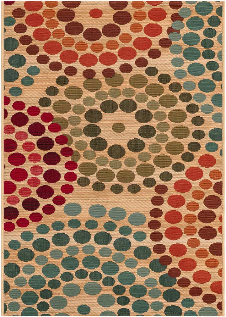 2' 7 x 5' 3 Easy-Clean Modern Indoor / Outdoor Runner Rug
