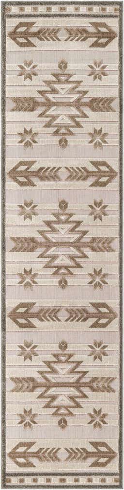 2' 7 x 10' Easy-Clean Modern Indoor / Outdoor Runner Rug