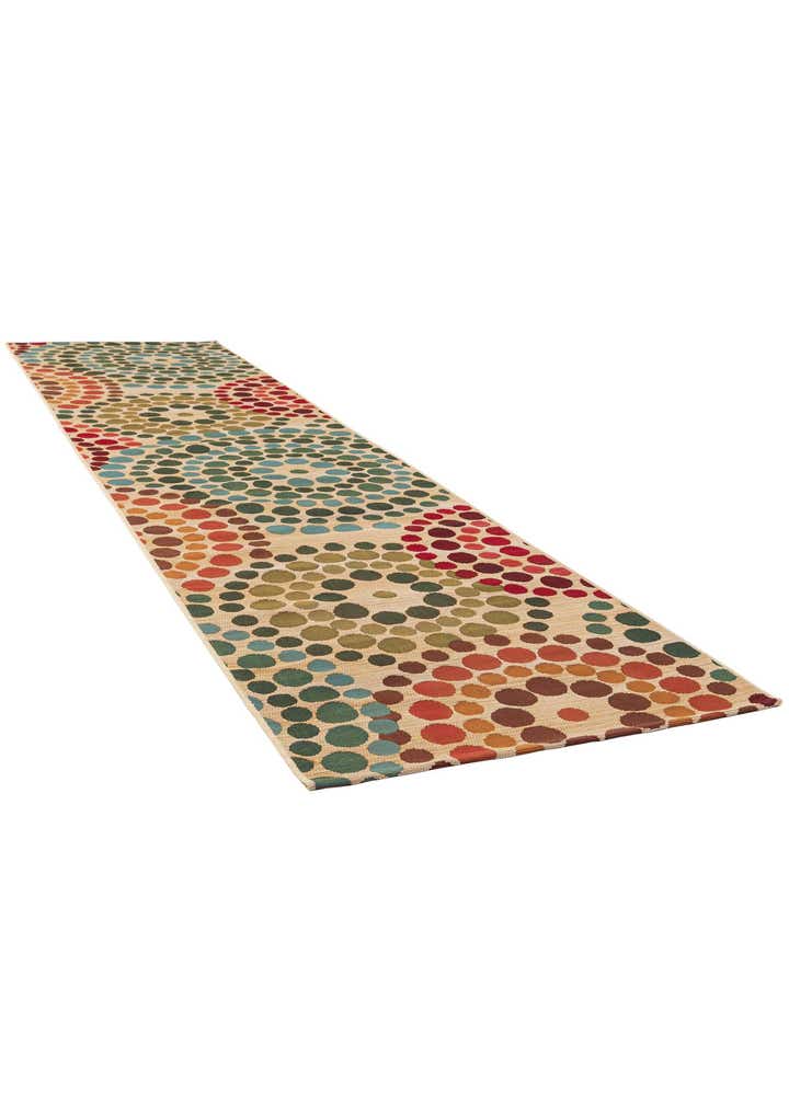2' 7 x 12' Easy-Clean Modern Indoor / Outdoor Runner Rug