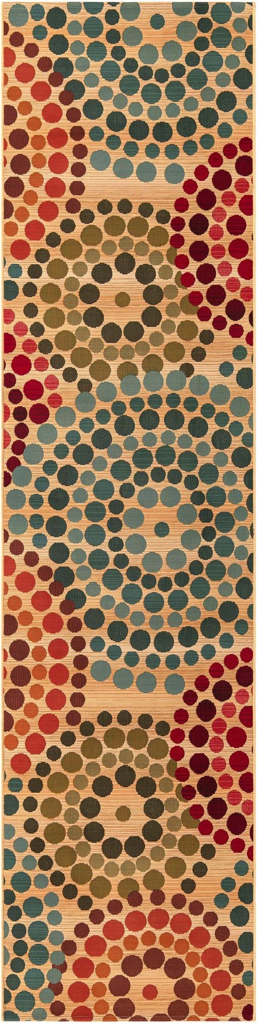 Primary image 2' 7 x 11'  Washable Modern Indoor / Outdoor Runner Rug