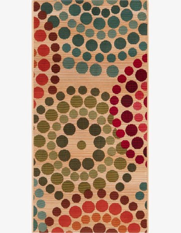 Beige Easy-Clean Modern Indoor / Outdoor Runner Rug