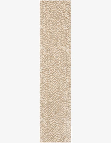 Beige Easy-Clean Safari Indoor / Outdoor Runner Rug