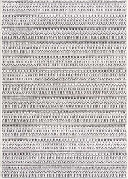 2' 7 x 12' Easy-Clean Striped Indoor / Outdoor Runner Rug