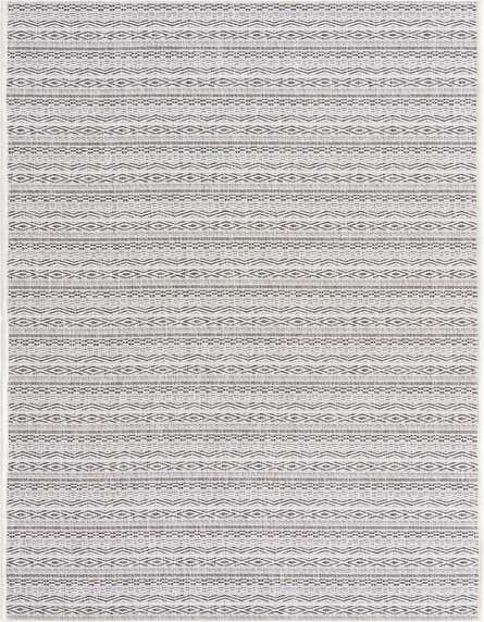 2' 7 x 12' Easy-Clean Striped Indoor / Outdoor Runner Rug