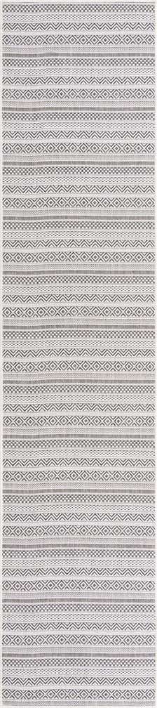2' 7 x 12' Easy-Clean Striped Indoor / Outdoor Runner Rug