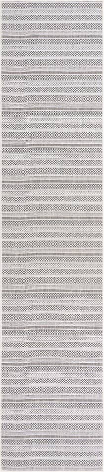Detail image of 2' 7 x 12' Easy-Clean Striped Indoor / Outdoor Runner Rug