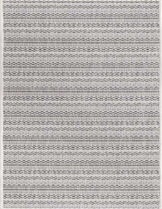 2' x 8' Easy-Clean Striped Indoor / Outdoor Runner Rug