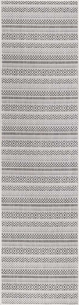 2' x 8' Easy-Clean Striped Indoor / Outdoor Runner Rug