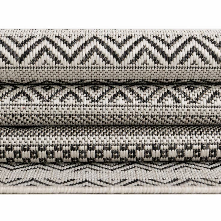 Detail image of 2' 7 x 12' Easy-Clean Striped Indoor / Outdoor Runner Rug