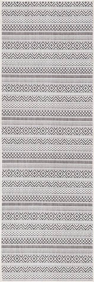 Detail image of 2' x 6' Easy-Clean Striped Indoor / Outdoor Runner Rug