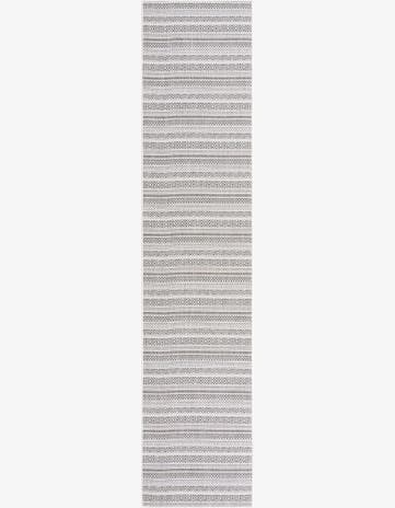 2' 7 x 12' Easy-Clean Striped Indoor / Outdoor Runner Rug