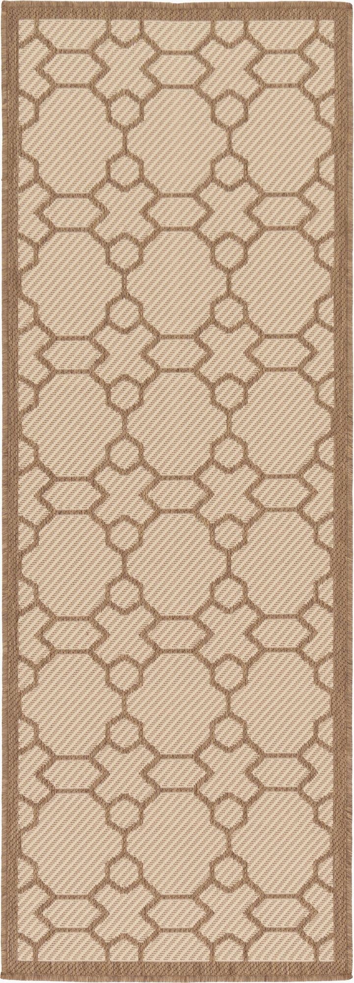 2' 2 x 6'  Washable Trellis Indoor / Outdoor Runner Rug