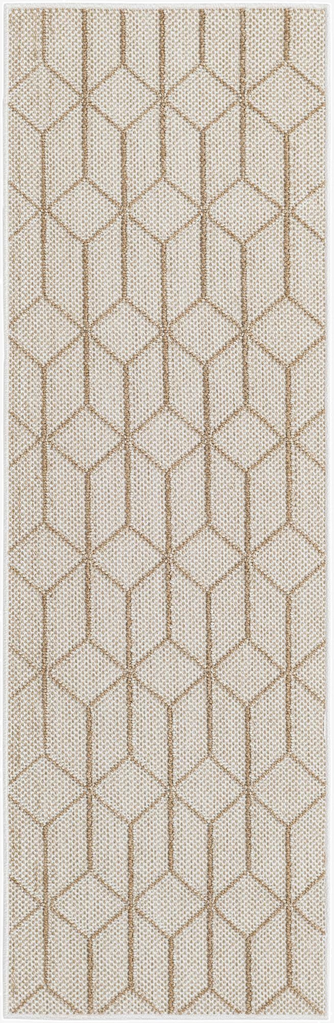 2' x 6' 1  Washable Trellis Indoor / Outdoor Runner Rug