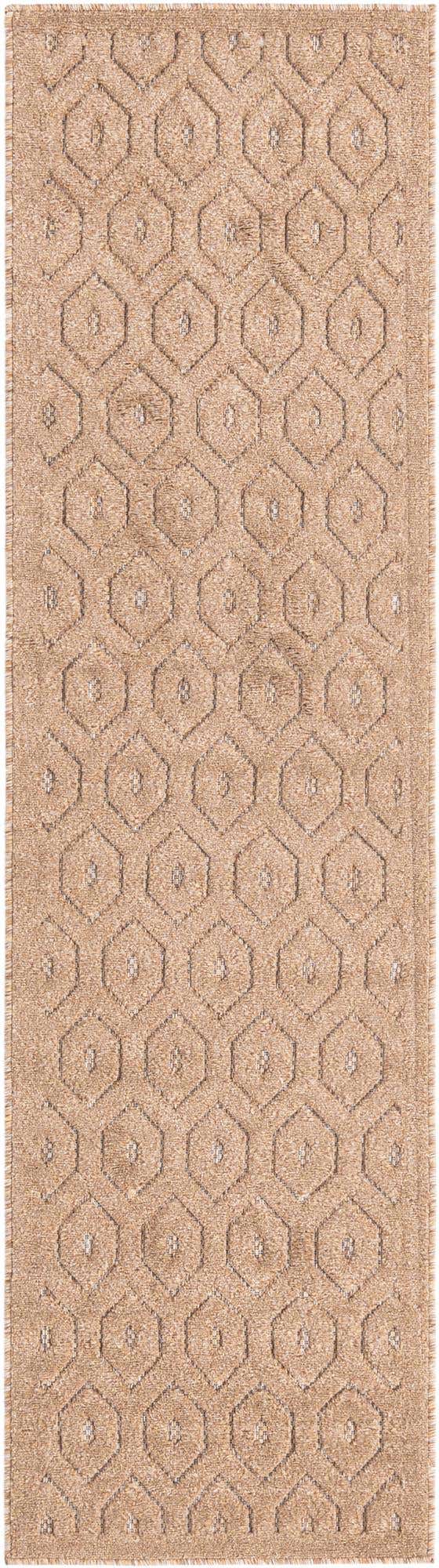 2' x 8' Easy-Clean Trellis Textured Indoor / Outdoor Runner Rug
