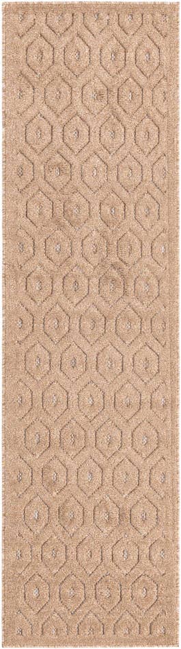 Detail image of 2' x 8' Easy-Clean Trellis Textured Indoor / Outdoor Runner Rug