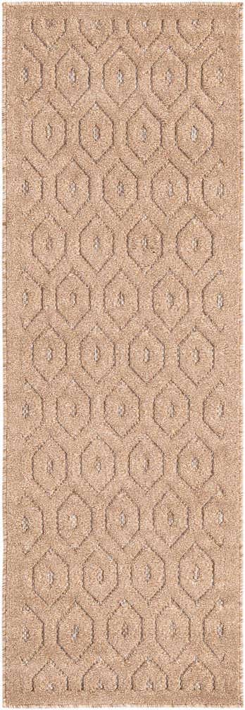2' x 6' Easy-Clean Trellis Textured Indoor / Outdoor Runner Rug