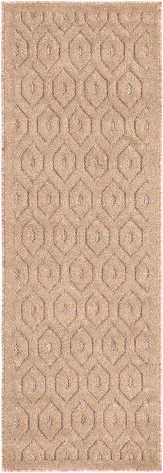 Detail image of 2' x 6' Easy-Clean Trellis Textured Indoor / Outdoor Runner Rug