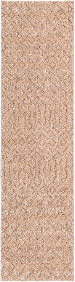 Detail image of 2' x 8' Easy-Clean Trellis Textured Indoor / Outdoor Runner Rug