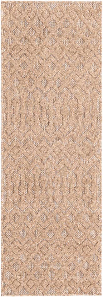 Detail image of 2' x 6' Easy-Clean Trellis Textured Indoor / Outdoor Runner Rug