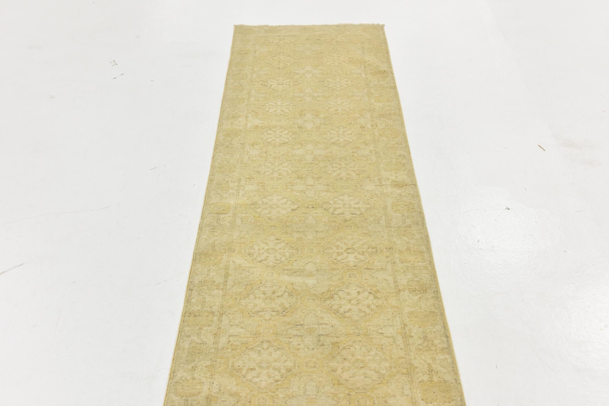 2' 3 x 10' Hand Knotted Over-Dyed Ziegler Runner Rug