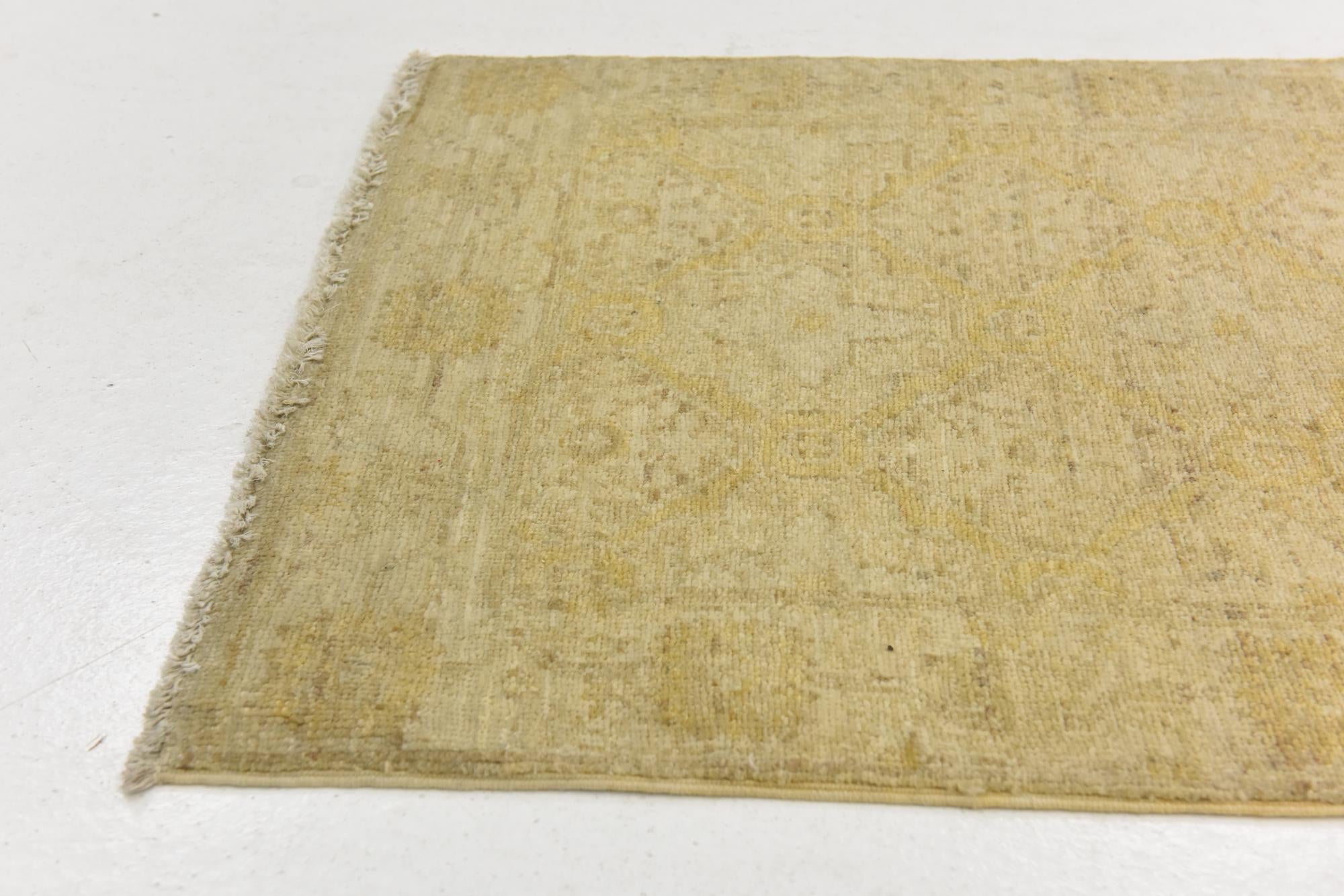 2' 3 x 10' Hand Knotted Over-Dyed Ziegler Runner Rug