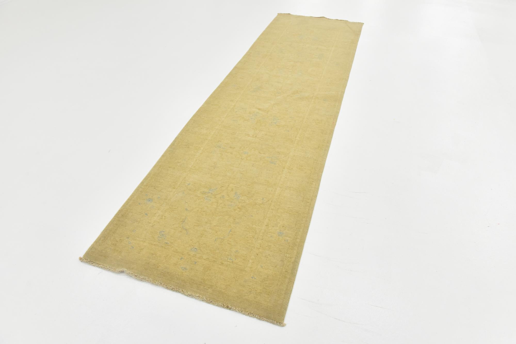 2' 8 x 10' Hand Knotted Over-Dyed Ziegler Runner Rug