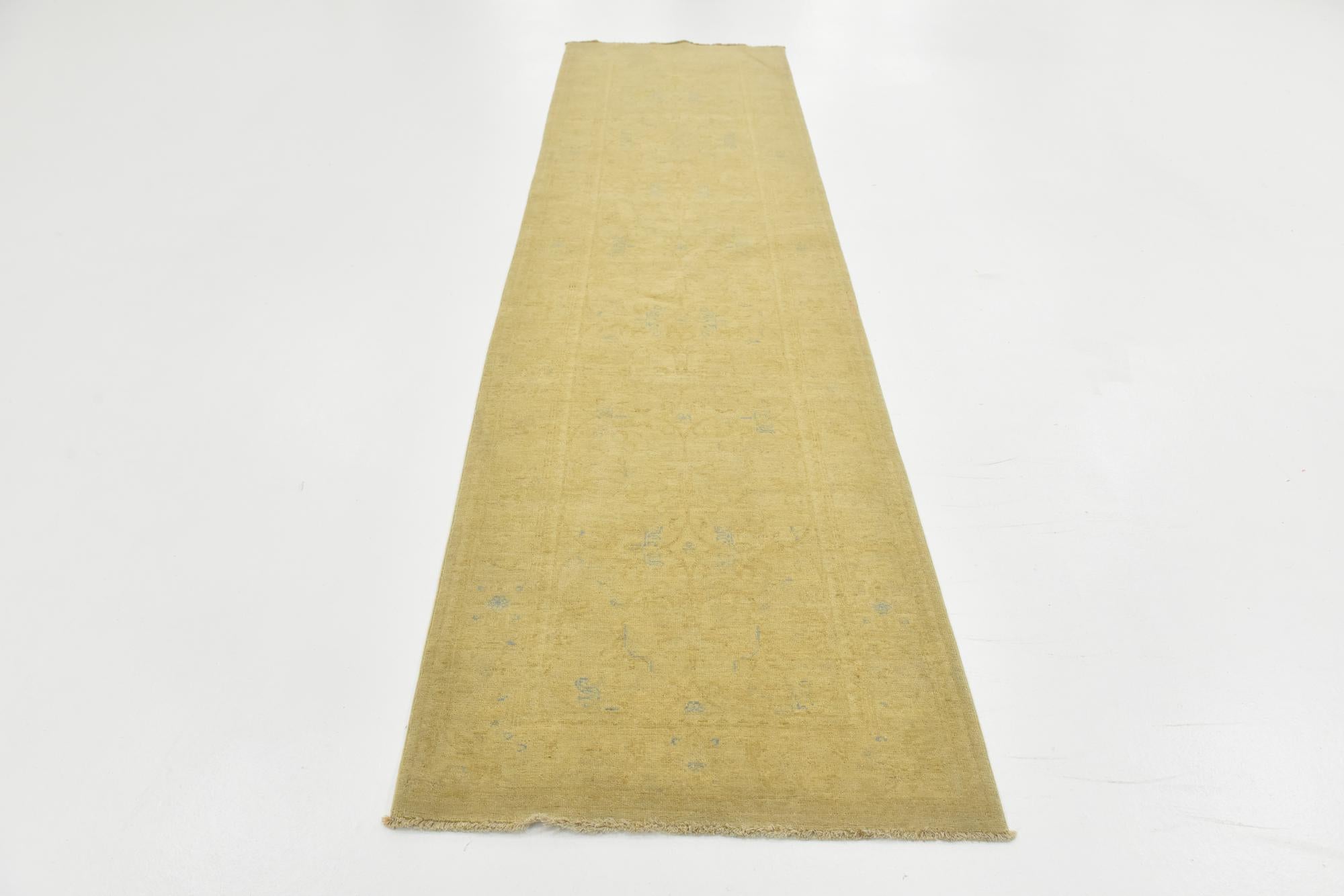 2' 8 x 10' Hand Knotted Over-Dyed Ziegler Runner Rug