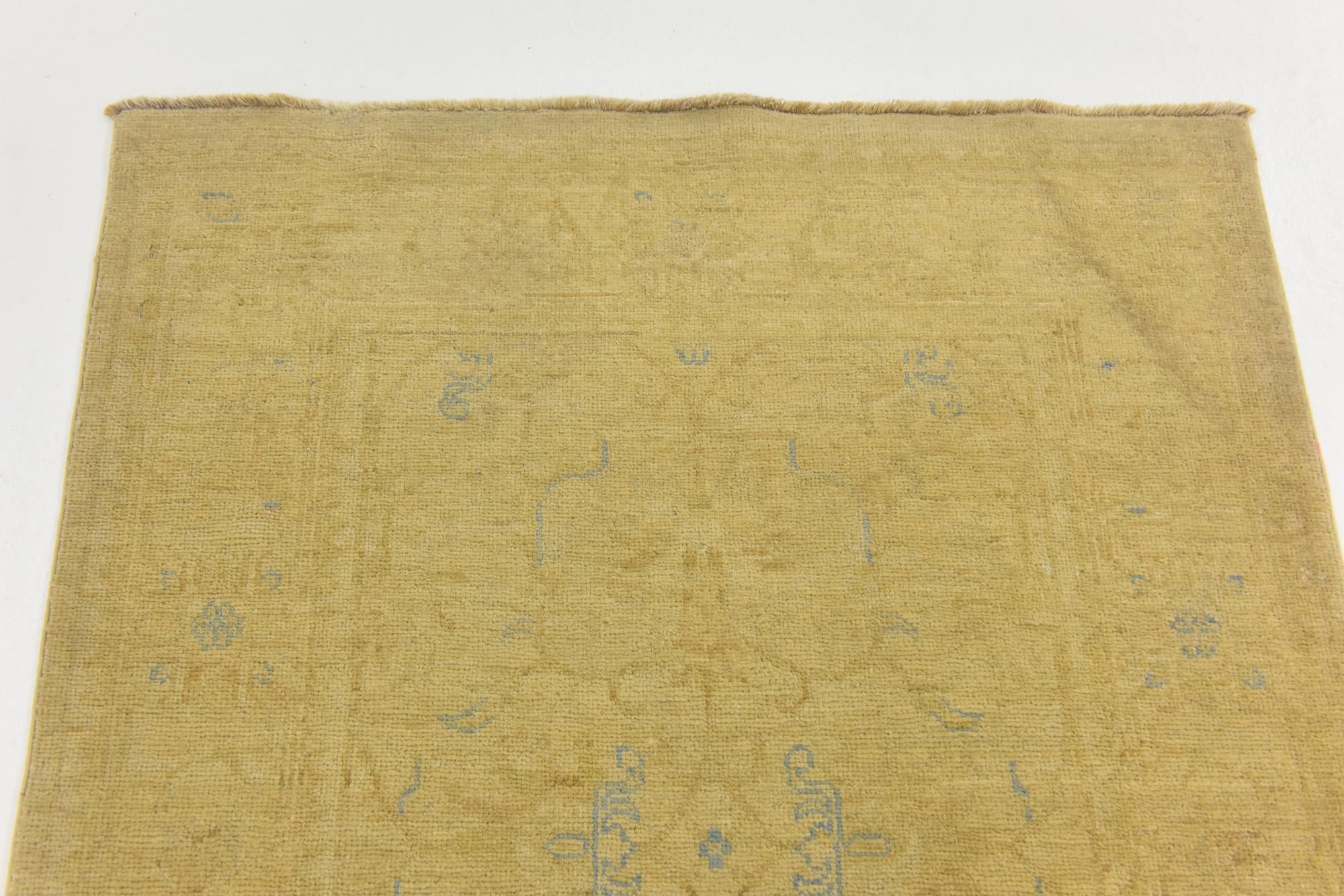 2' 8 x 10' Hand Knotted Over-Dyed Ziegler Runner Rug