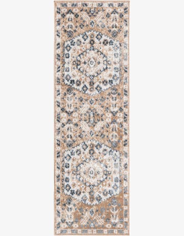 Beige Oxford Runner Rug