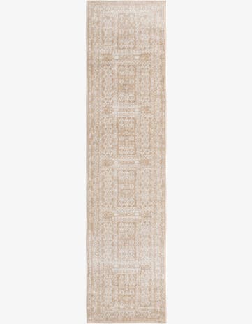 Beige Oxford Runner Rug
