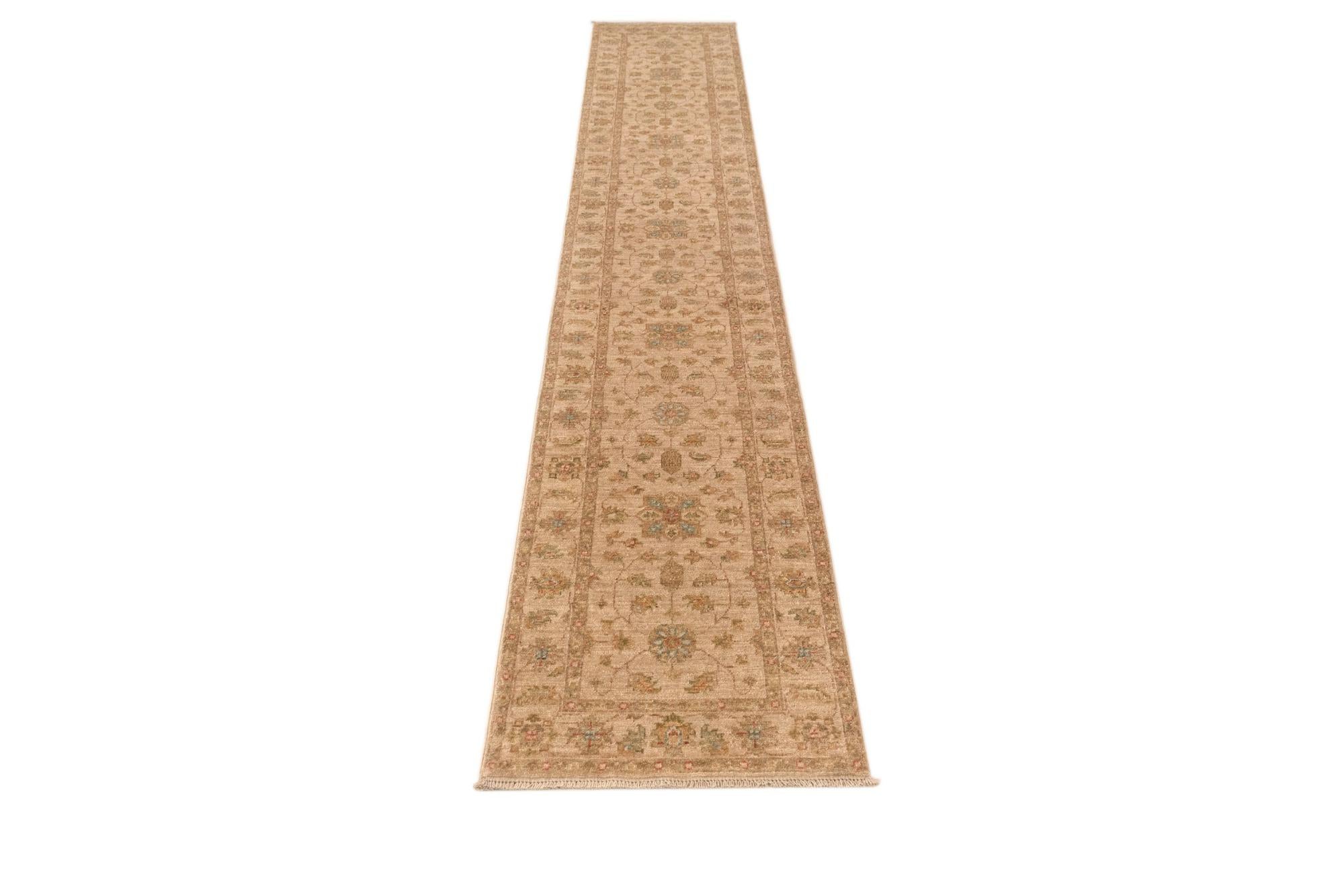 2' x 12' 1 Peshawar Ziegler Wool Runner Rug